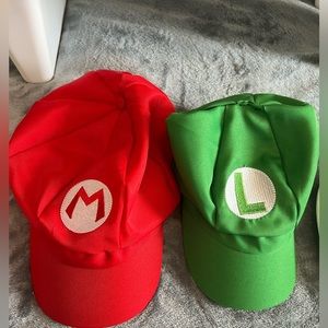 Mario and Luigi hats